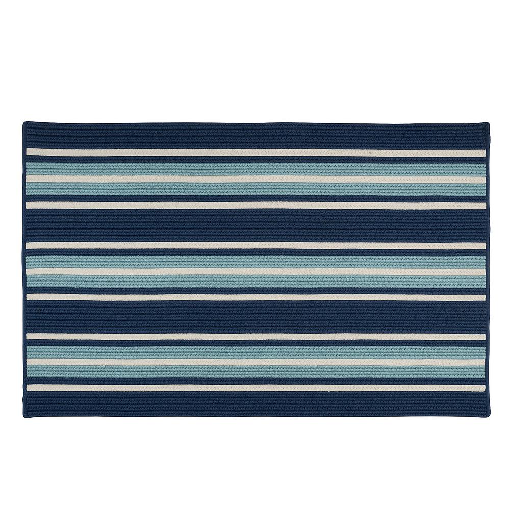 Colonial Mills Mesa Stripe Shoreline Blue 12x15 Striped Indoor/Outdoor Area RugMS34R144X180S