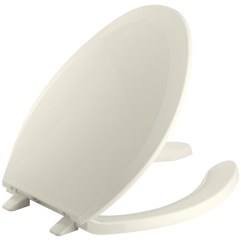 KOHLER Lustra Elongated OpenFront Toilet Seat in BiscuitK465096
