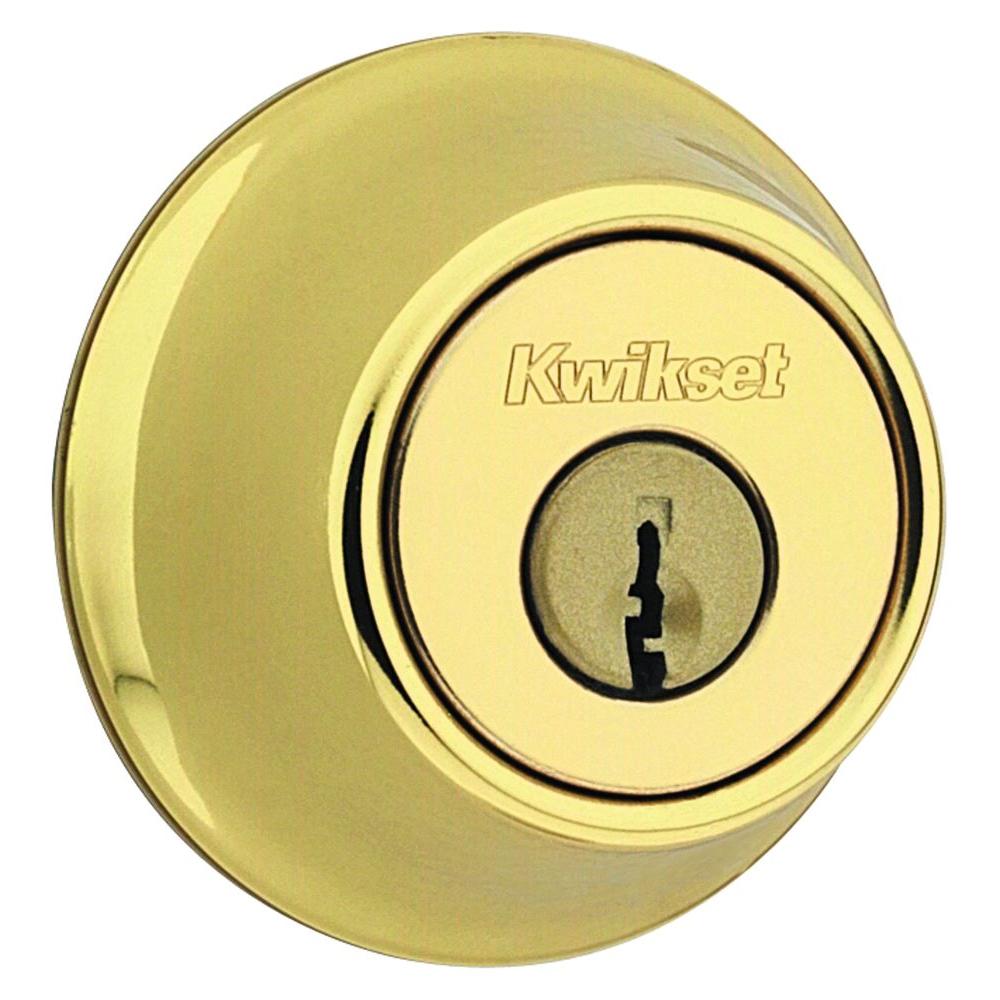 Kwikset 665 Series Polished Brass Double Cylinder Deadbolt ...