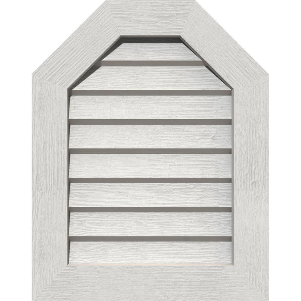 Ekena Millwork 21 in. x 29 in. Decorative Octagonal Top Gable Vent with