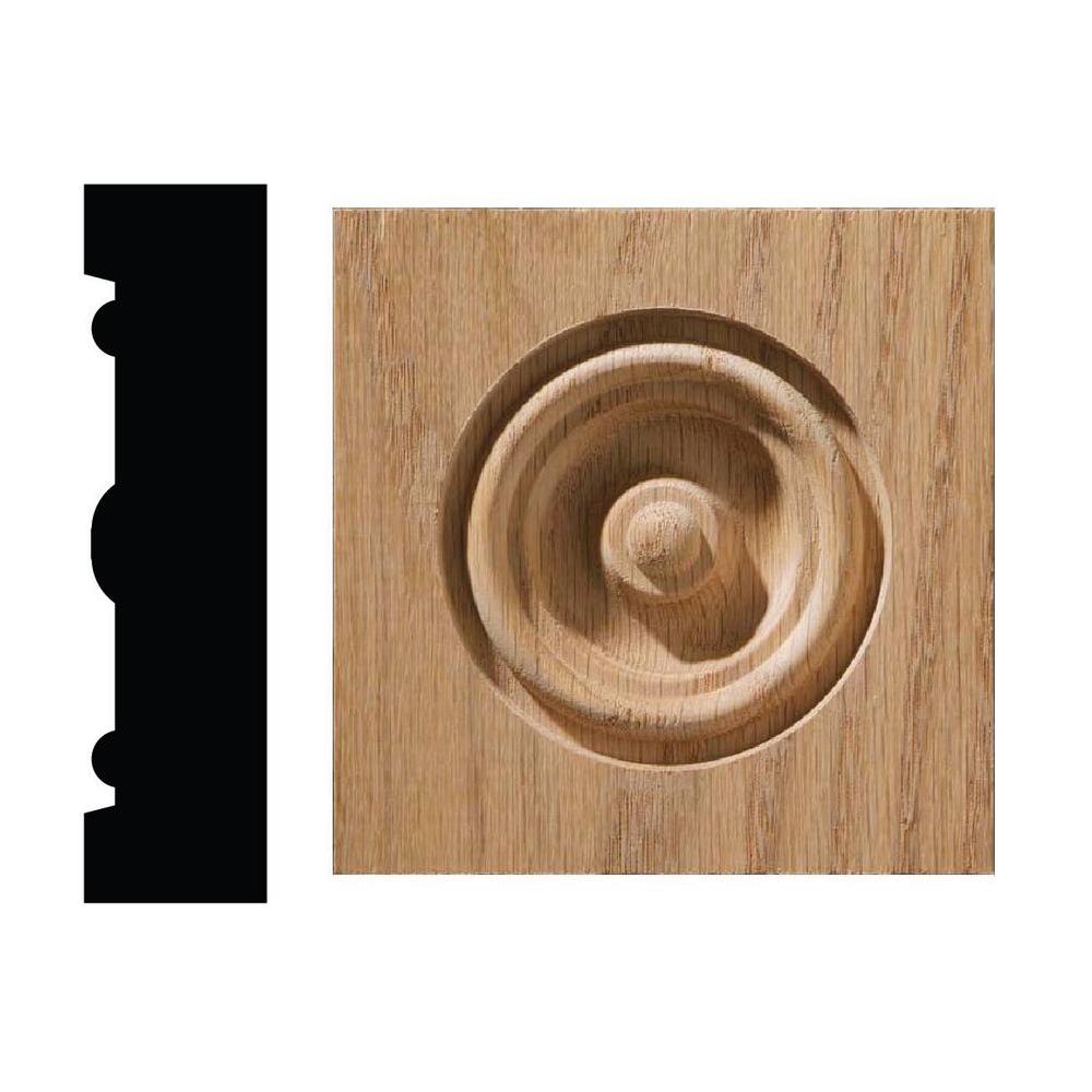 Ornamental Mouldings 13 16 In X 3 1 4 Oak Bull S Oak Bull S Eye Corner Block