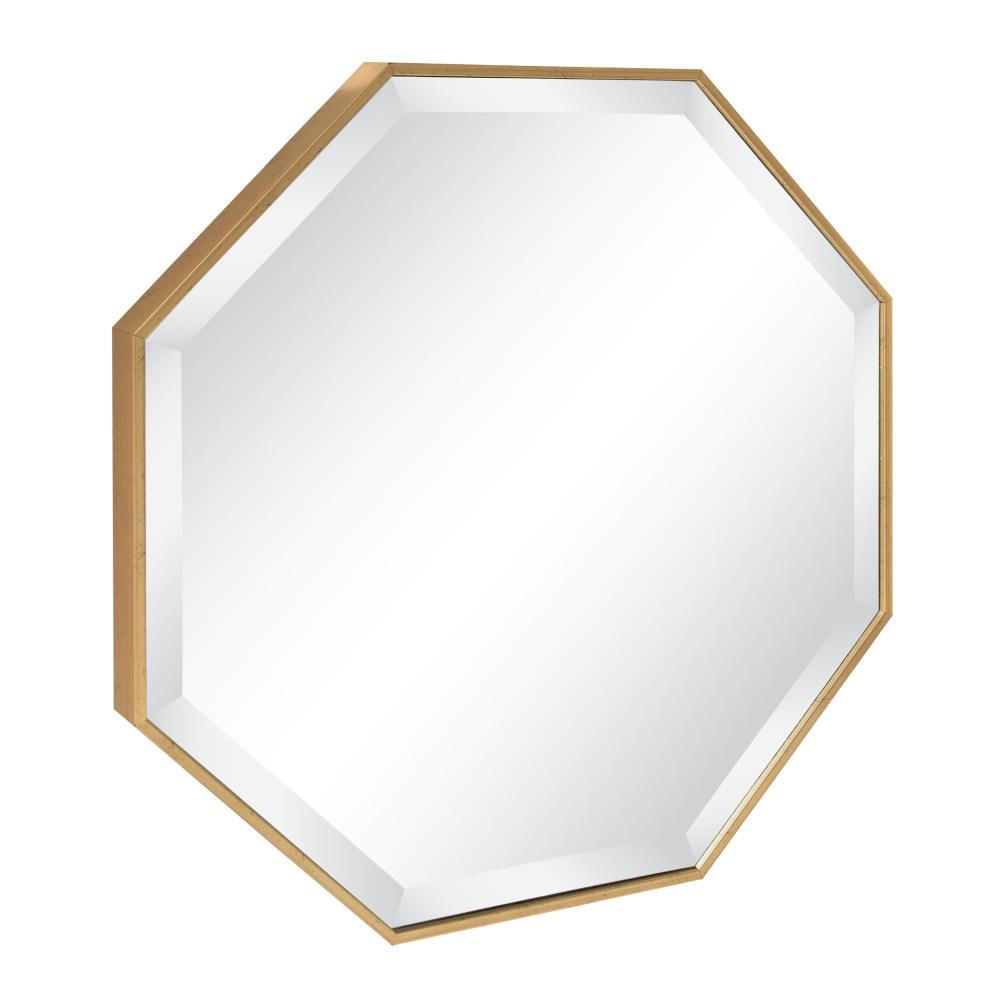 Kate And Laurel Rhodes Octagon Gold Mirror 213027 The Home Depot