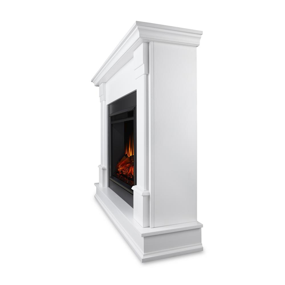 Real Flame Silverton 48 In Electric Fireplace In White G8600e W The Home Depot