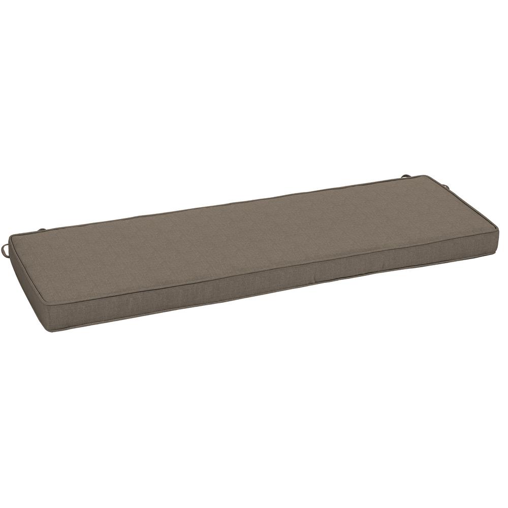 Home Decorators Collection 59 X 18 5 Sunbrella Cast Shale Outdoor Bench Cushion