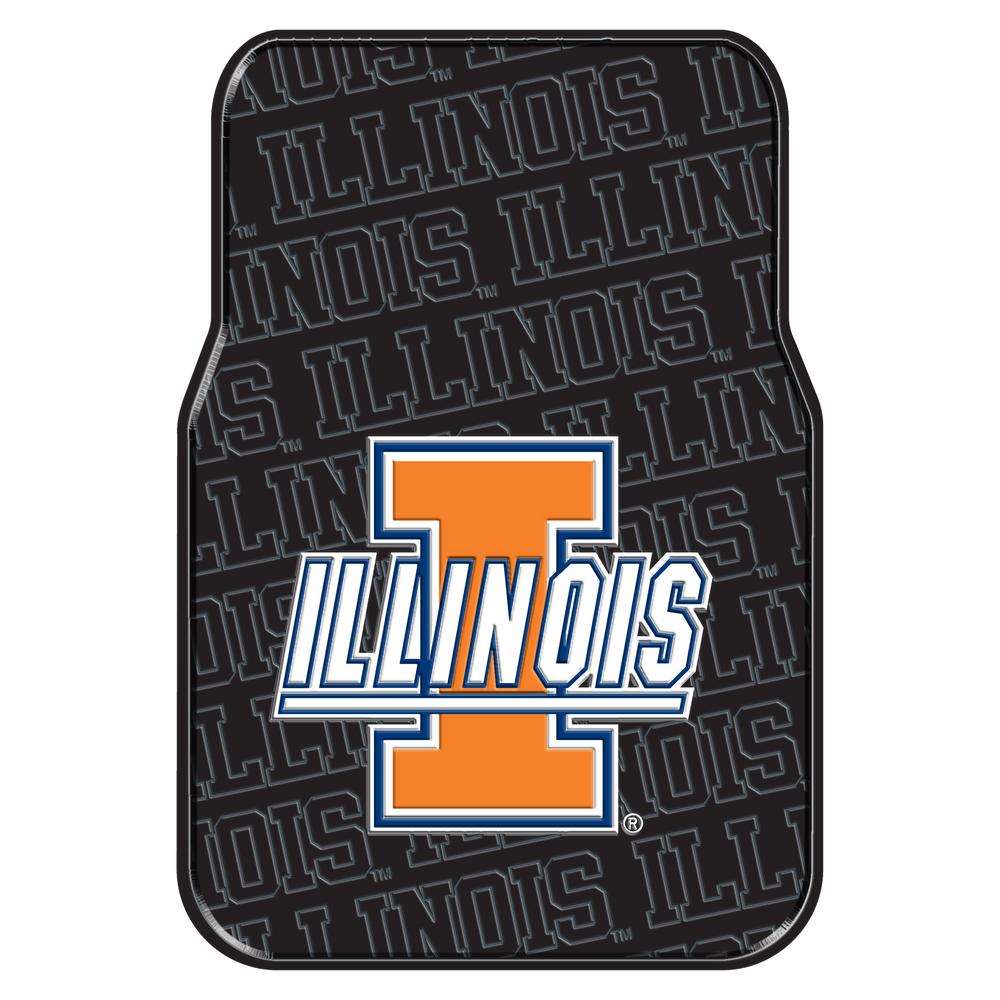 Illinois Multi Color Rubber Car Front Floor Mat 1col343000030ret