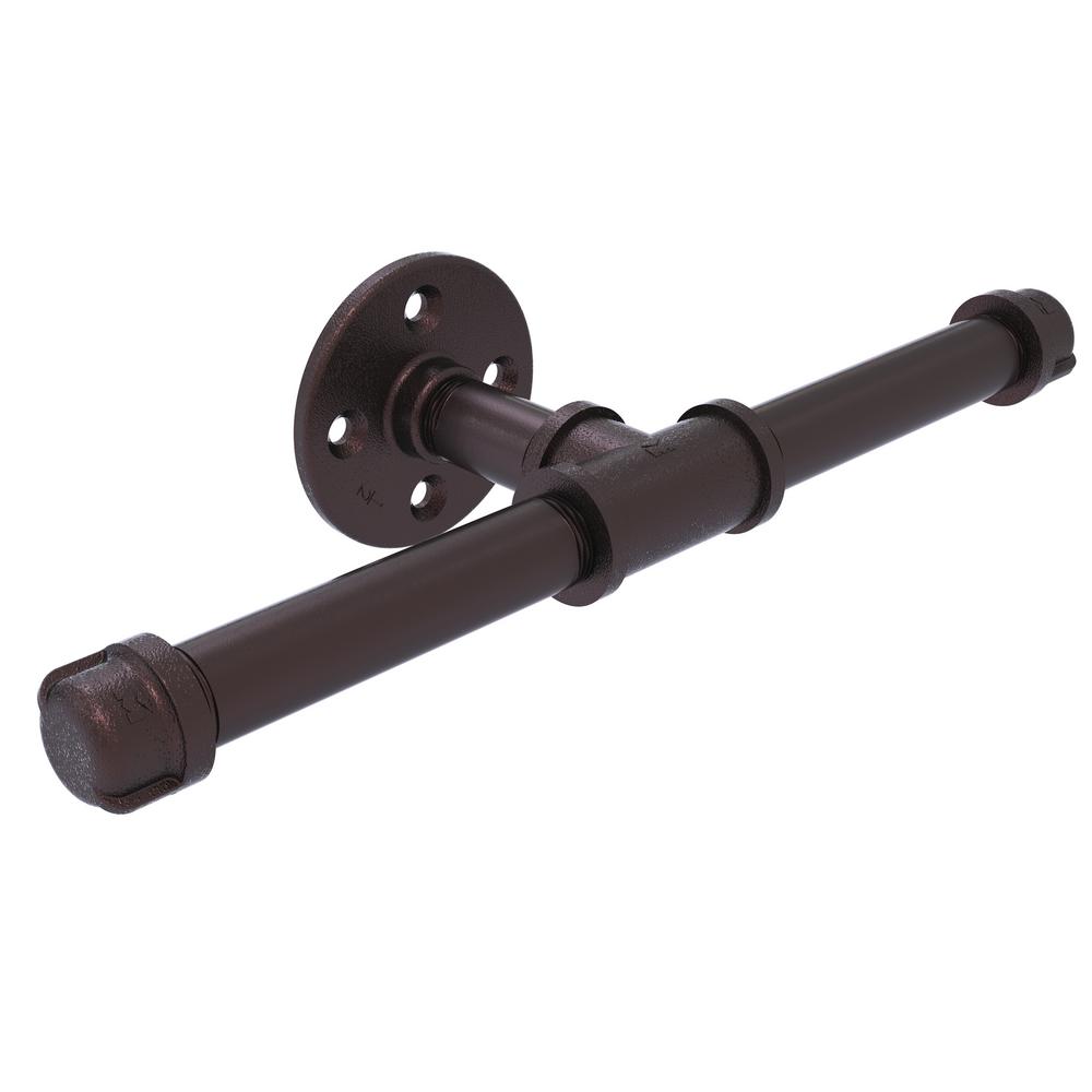 Allied Brass P-130-TPGS-ABZ Pipeline Collection Toilet Tissue Holder with Glass Shelf Antique Bronze