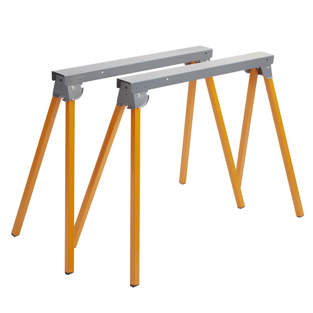 36 in. Folding Metal Sawhorse (1-Pair)