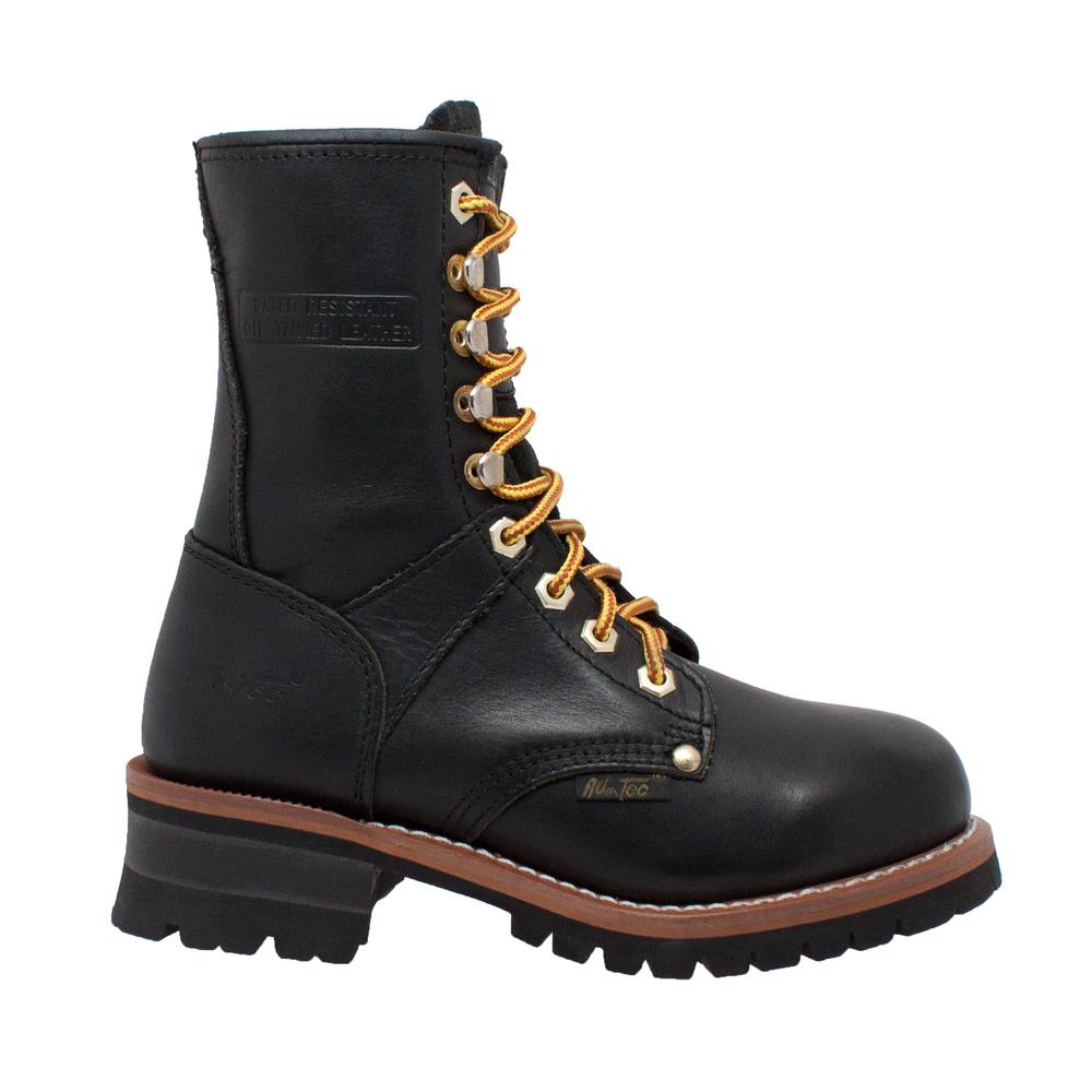 AdTec Women's 9'' Logger Boot - Soft Toe - Black Size 7(M)-2439-M070 ...