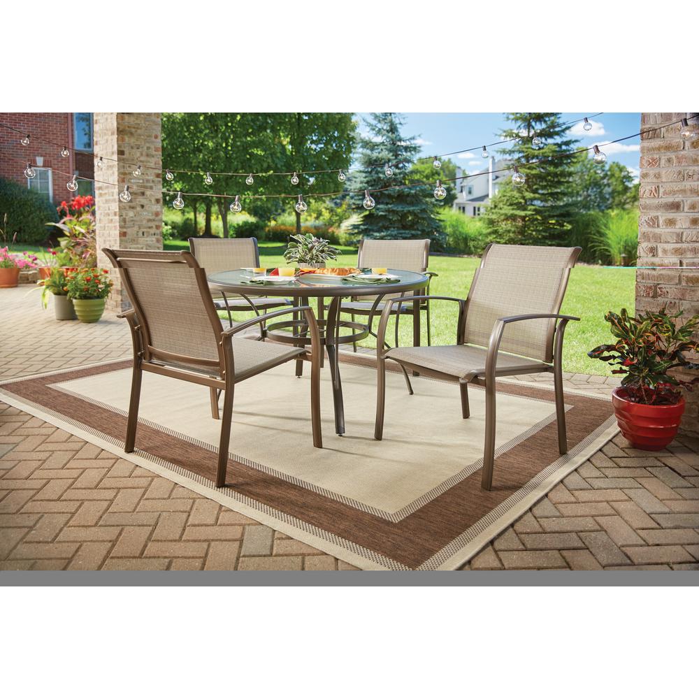 Hampton Bay Stationary Commercial Grade Aluminum Oversized Outdoor Dining Chair In Sunbrella Elevation Stone 2 Pack Fca60401bm 2pk The Home Depot