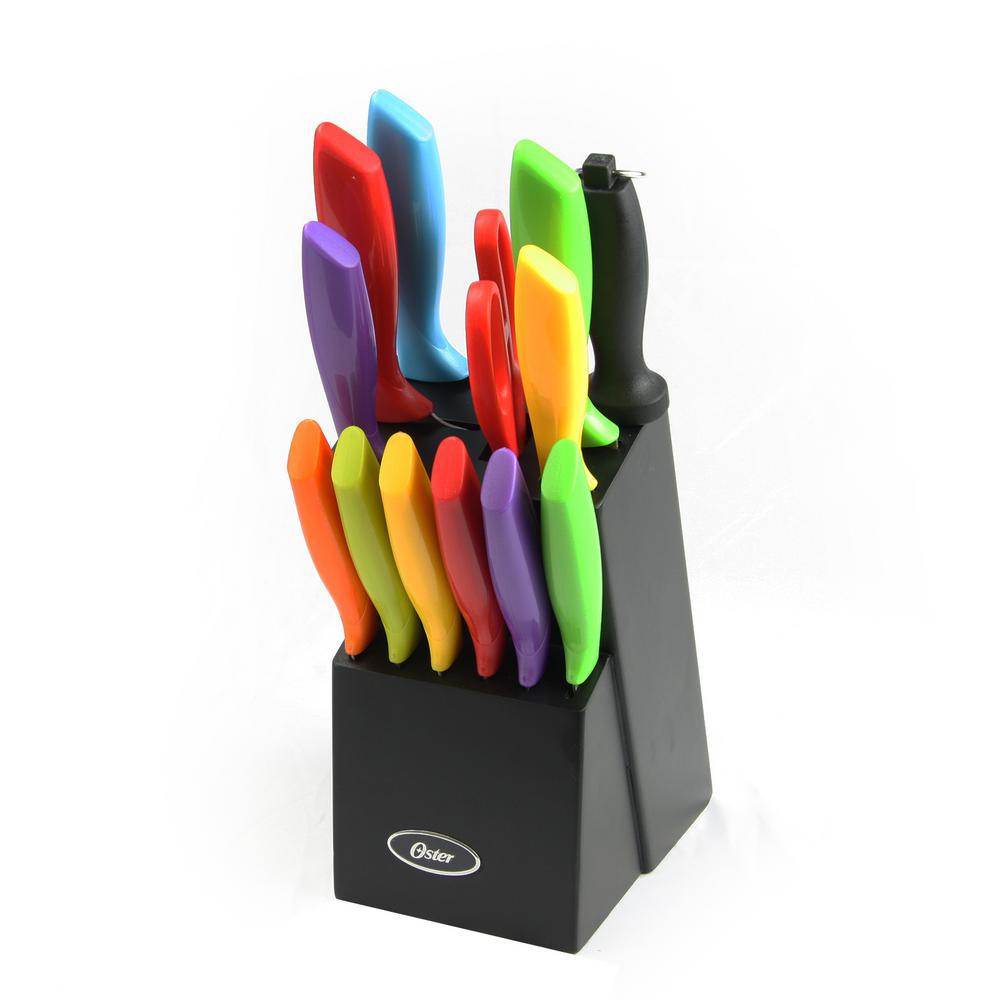 coloured knife block set