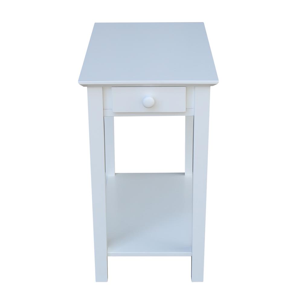 International Concepts Narrow White Solid Wood End Table Ot08 2214 The Home Depot