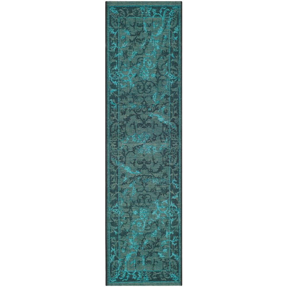 Safavieh Palazzo Black Turquoise 2 Ft X 7 Runner Rug Pal127 Safavieh Palazzo Black Turquoise 2 Ft X 7 Runner Rug