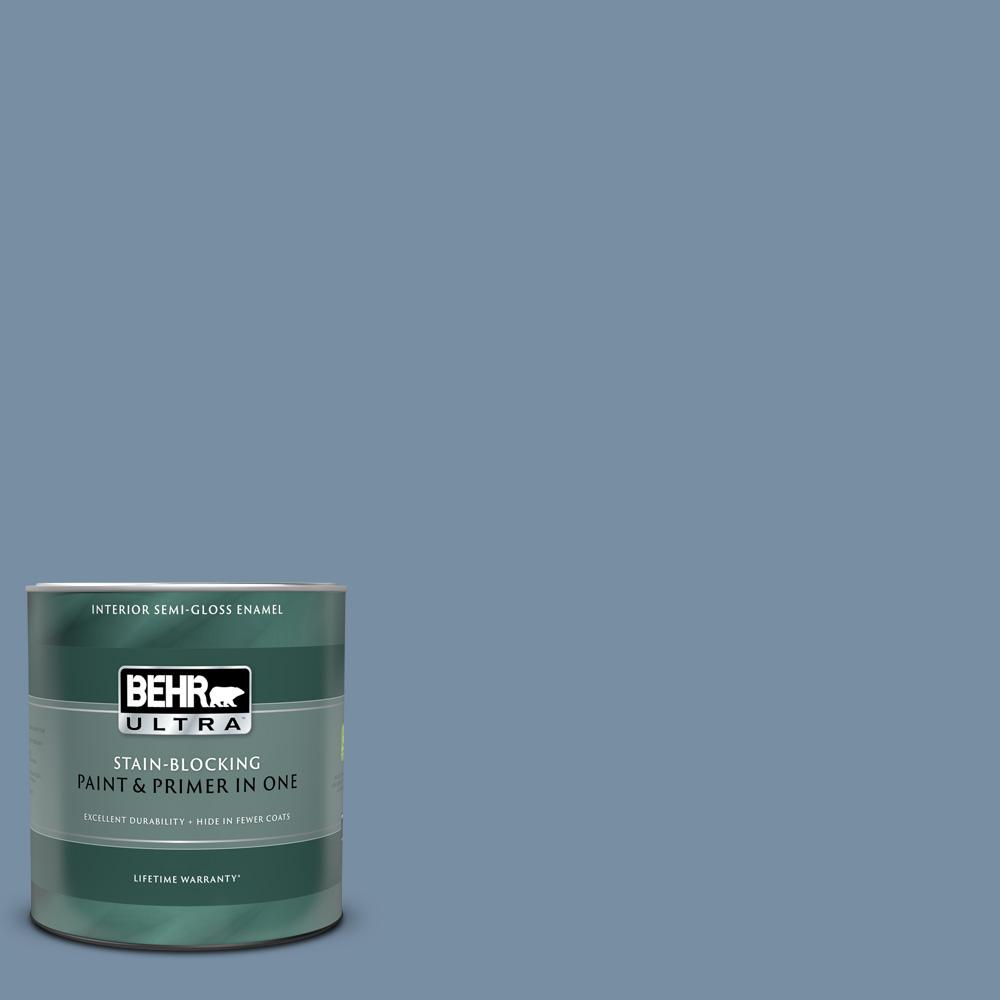 BEHR ULTRA 1 qt. S5104 Jean Jacket Blue SemiGloss Enamel Interior