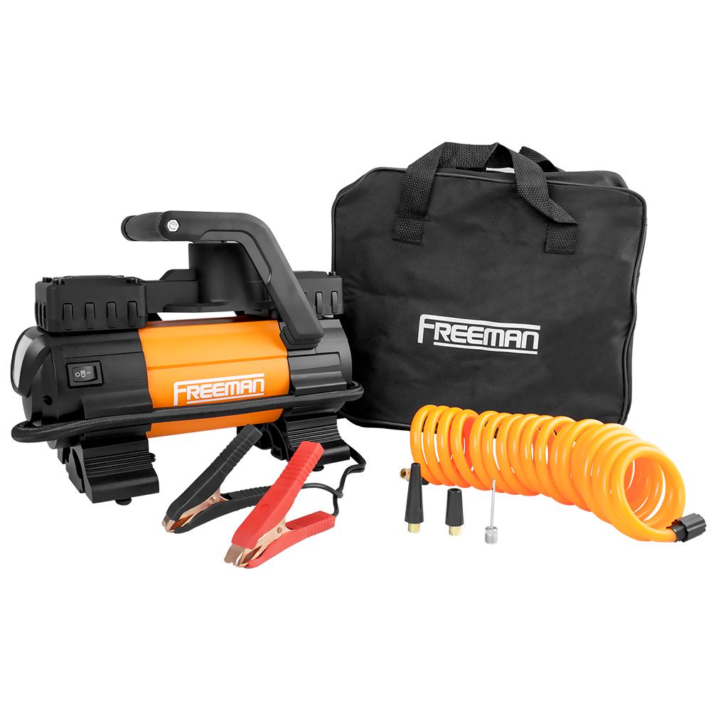 Freeman P45LMTI High Power Portable 12V Tire Inflator with Gauge