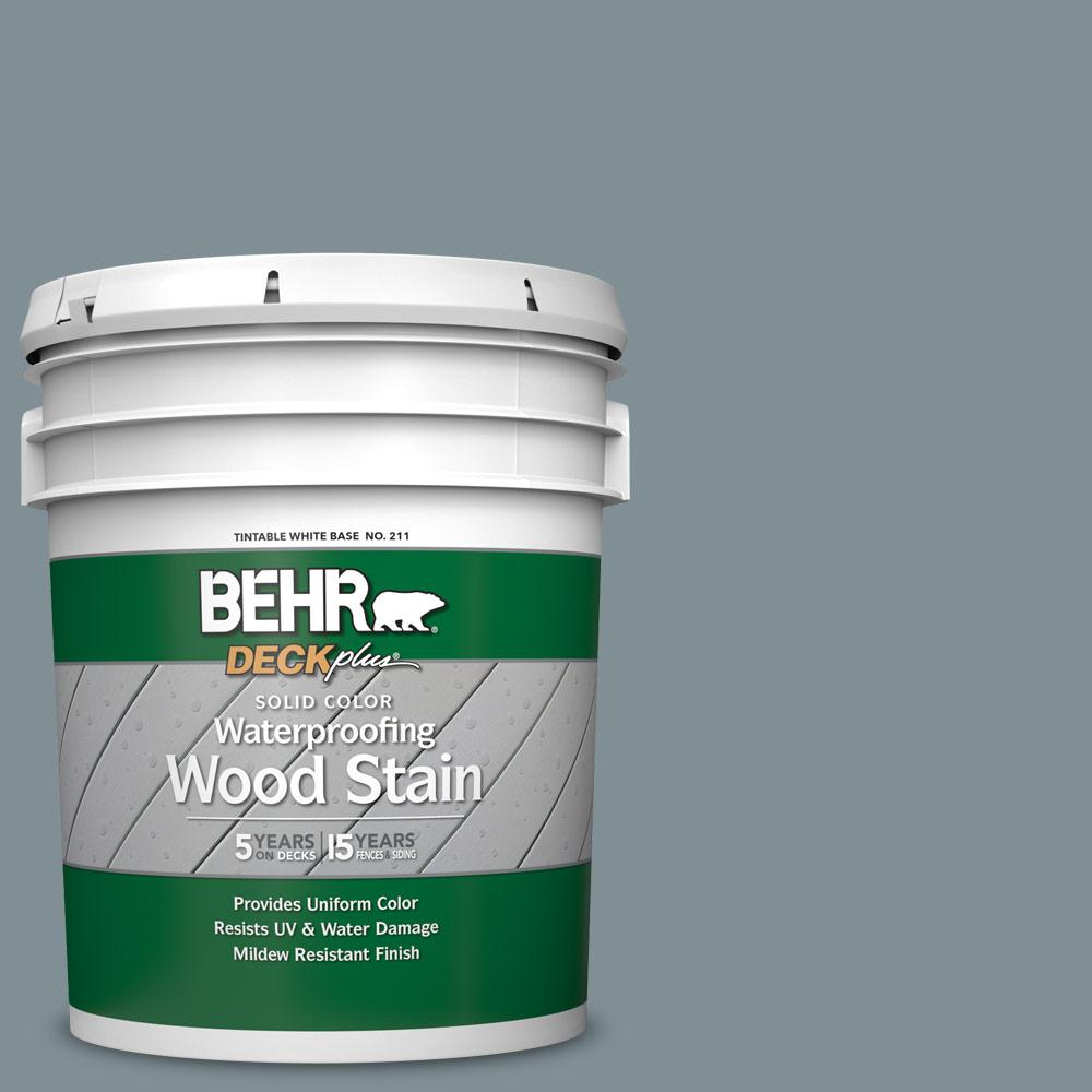 BEHR DECKplus 5 gal. 740F4 Dark Storm Cloud Solid Color Waterproofing