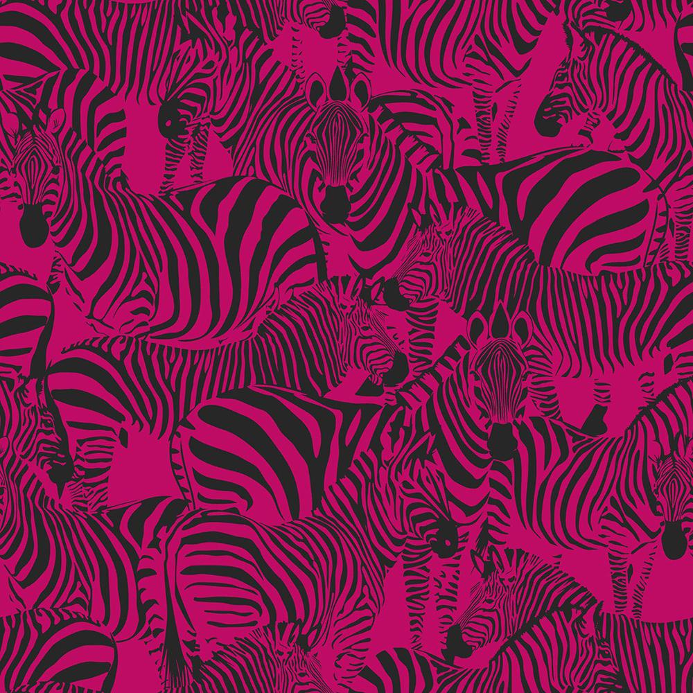 Unbranded Jemima Pink Zebra Pink Wallpaper Sample Ddsam The Home Depot