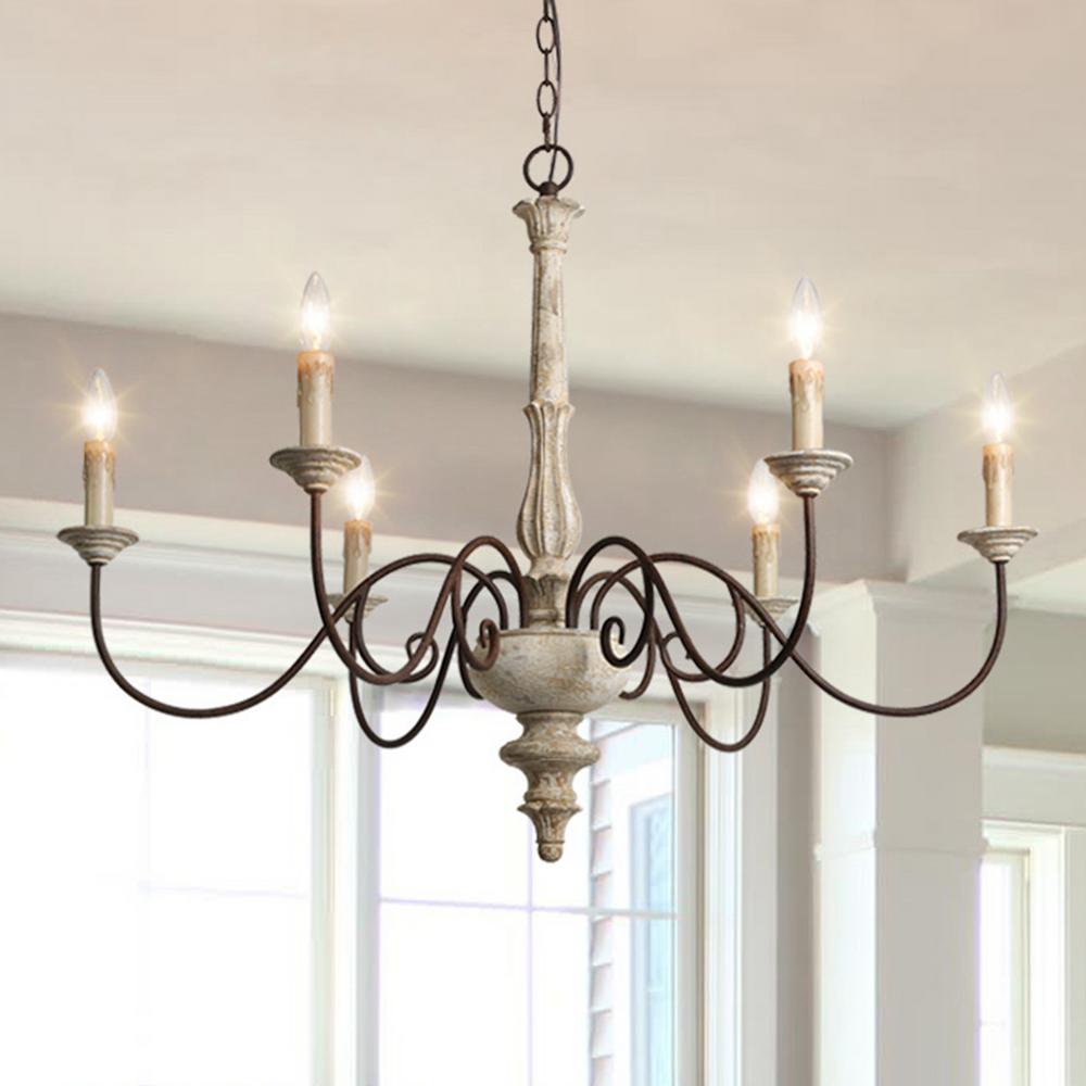 6 light chandelier