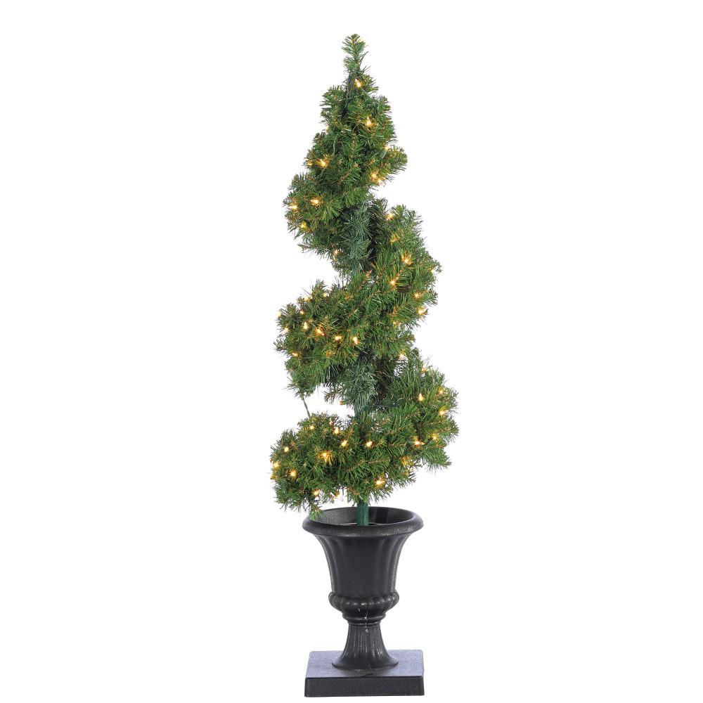 plastic green spiral christmas tree