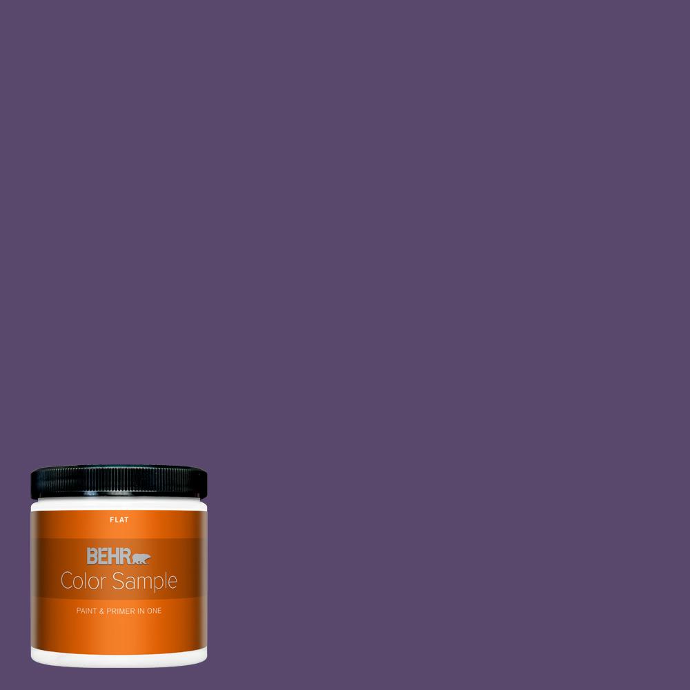 BEHR PREMIUM PLUS 8 oz. P5707 Proper Purple Flat Interior Paint and