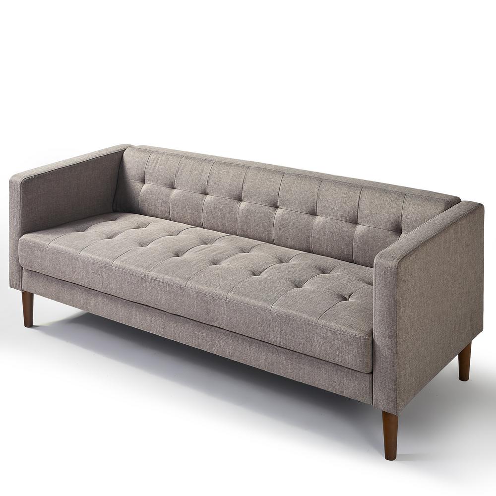 Zinus Pascal 29 9 In Oatmeal Polyester 3 Seater Lawson Sofa With Square Arms Hd Sspc Om The Home Depot