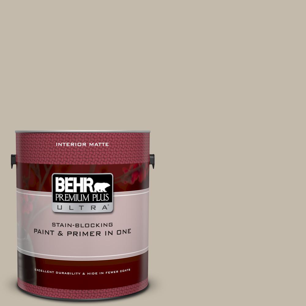 Behr Premium Plus Ultra 1 Gal 730c 3 Castle Path Matte Interior 730c 3 Castle Path Matte Interior Paint And Primer In One