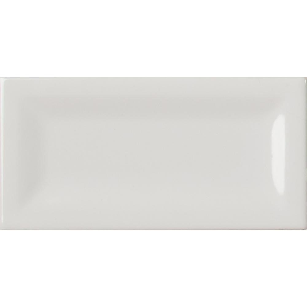 Subway Backsplash Tile Flooring The Home Depot Reversed Bevel White 3 In X 6 Glazed Ceramic Wall