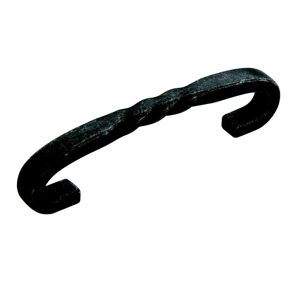 Amerock Inspirations 1 in. WroughtIron Dark Leaf Finger PullBP1583WID