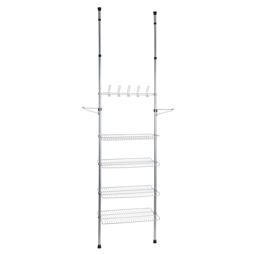 Whitmor Supreme Garment Closet Collection 10 In D X 25 5 In W X 61 In H 6 Shelf Metal Closet System 6779 4466 The Home Depot