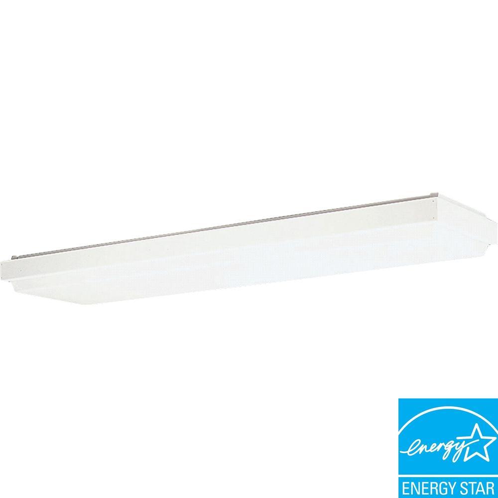 Progress Lighting 2-Light White Fluorescent Fixture by Progress Lighting