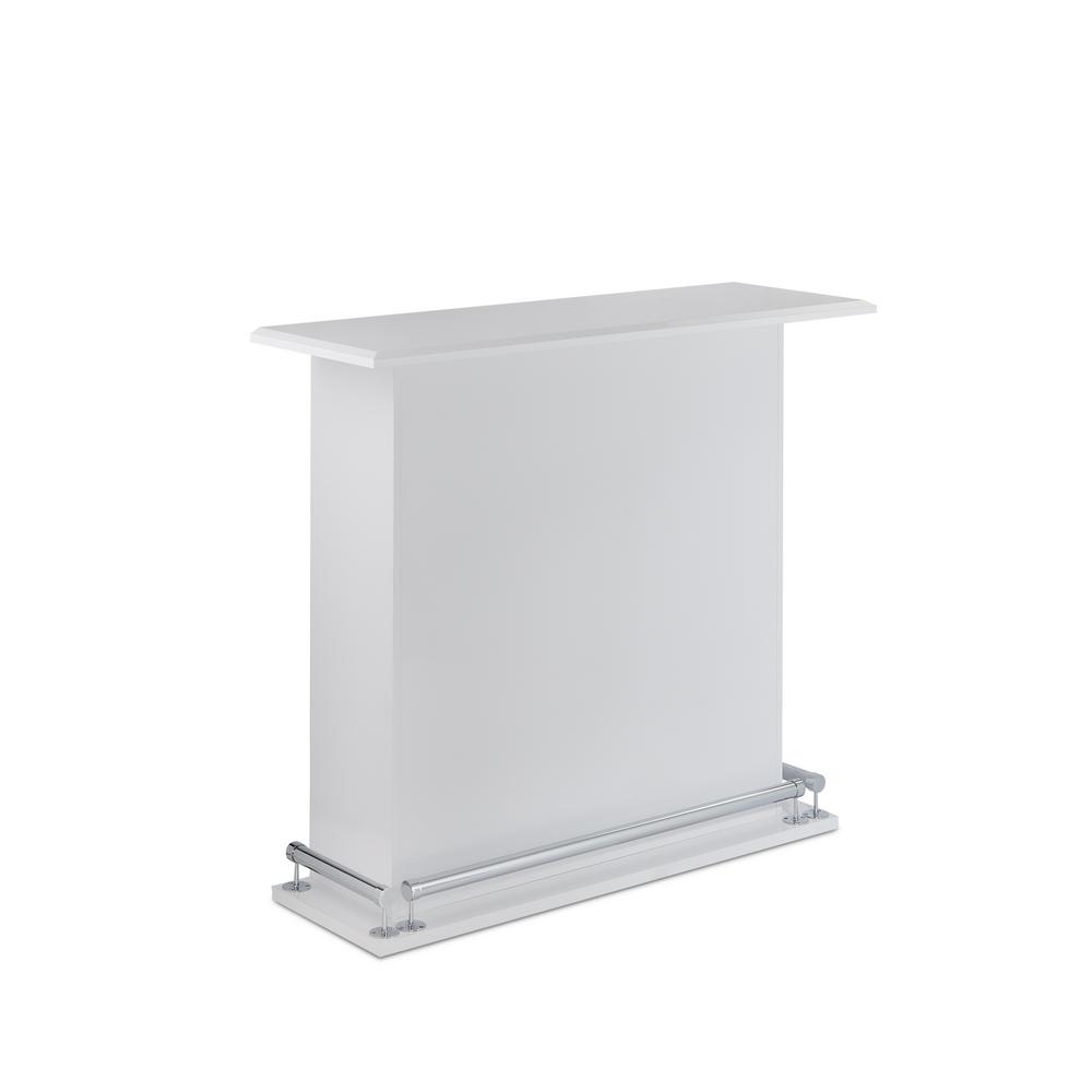 Acme Furniture Kite White Bar With Foot Railing 72580 The Home Depot Acme Furniture Kite White Bar With Foot Railing