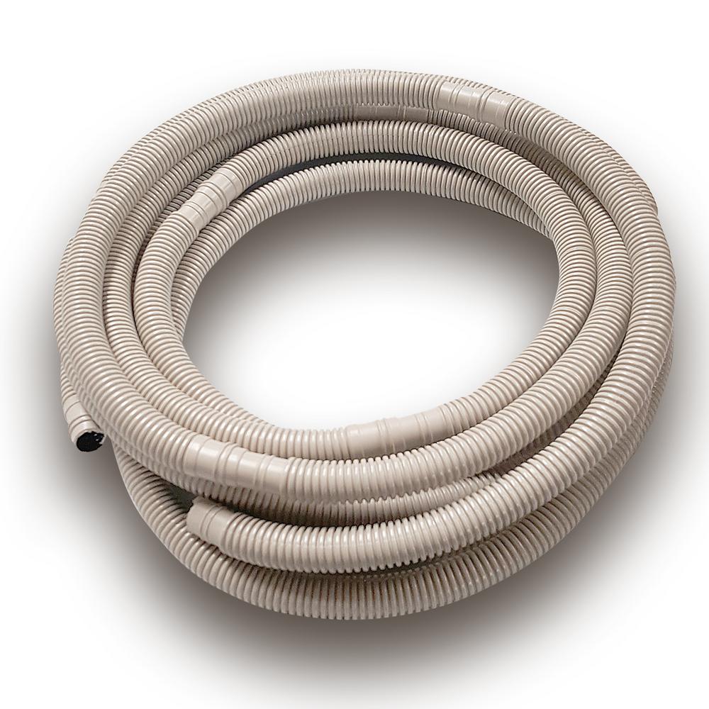 6m ; 5//8 ID Beige 50m AC Parts 164 Ft Flexible Water Drain Hose Pipe for Ductless Mini Split Air Conditioner Heat Pump Systems; 5//8 ID Beige