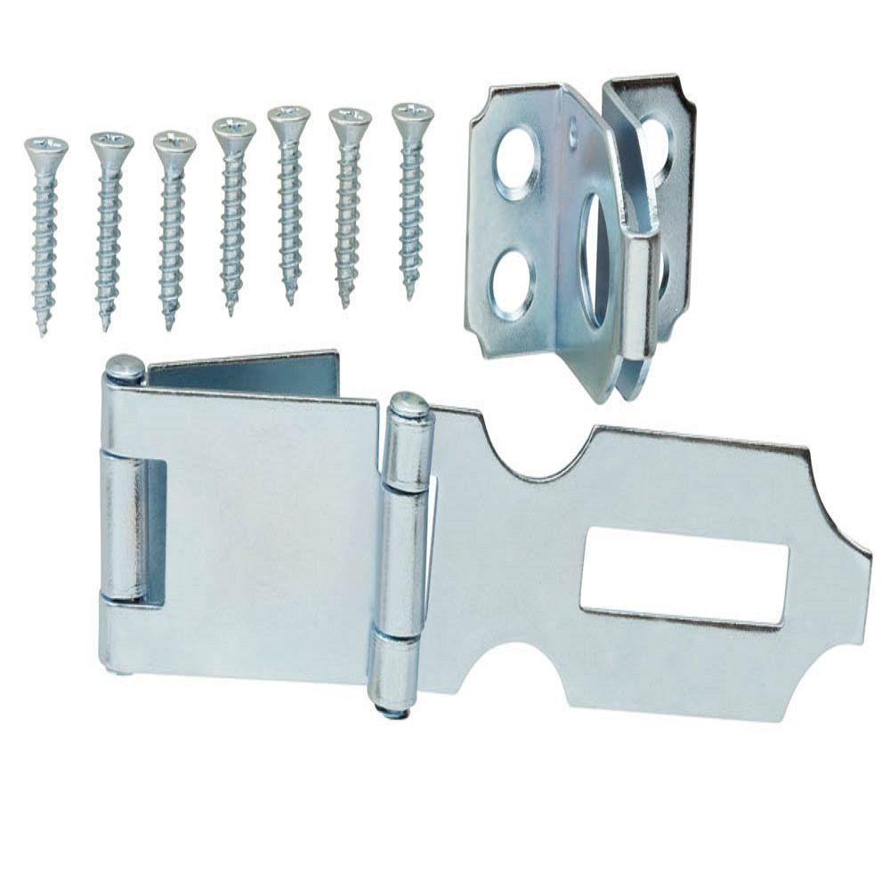 Crown Bolt 3 in. ZincPlated Double Hinge Safety Hasp15128 The Home