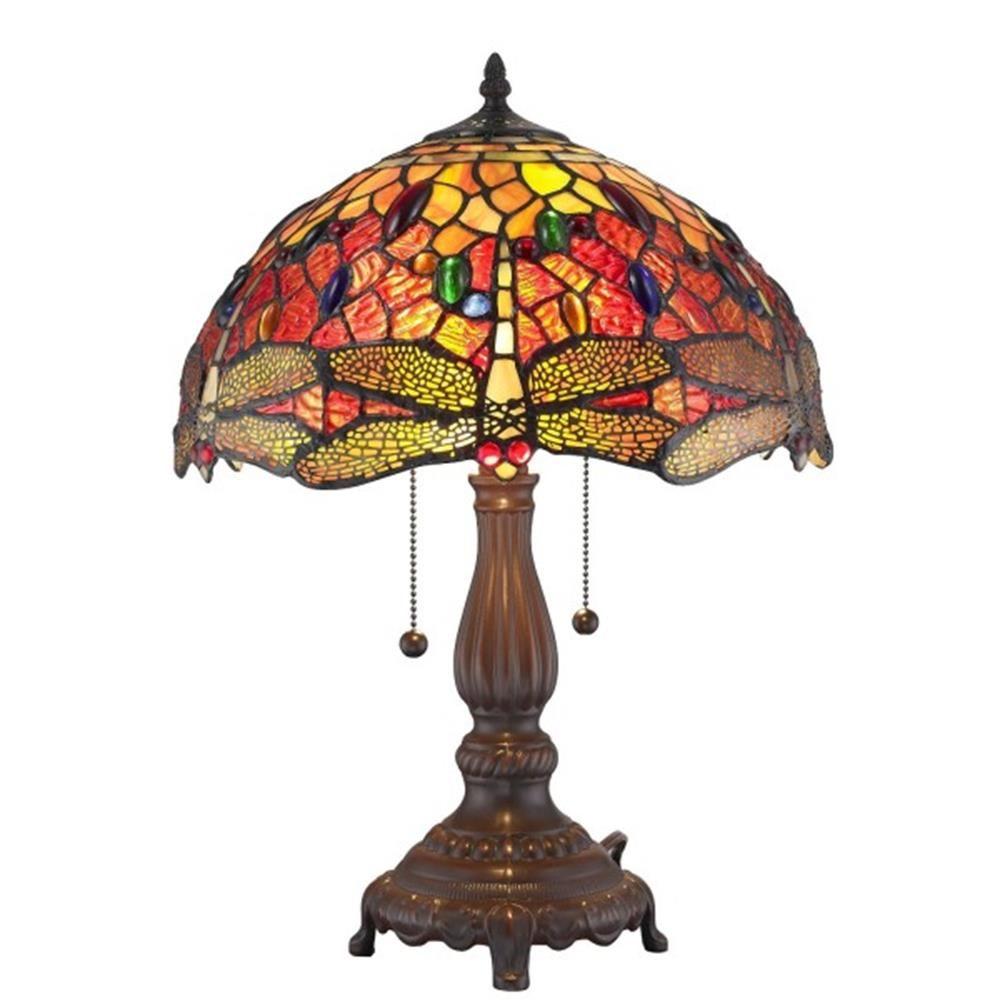 Amora Lighting 18.5 in. Tiffany Style Dragonfly Table Lamp-AM1035TL14 ...