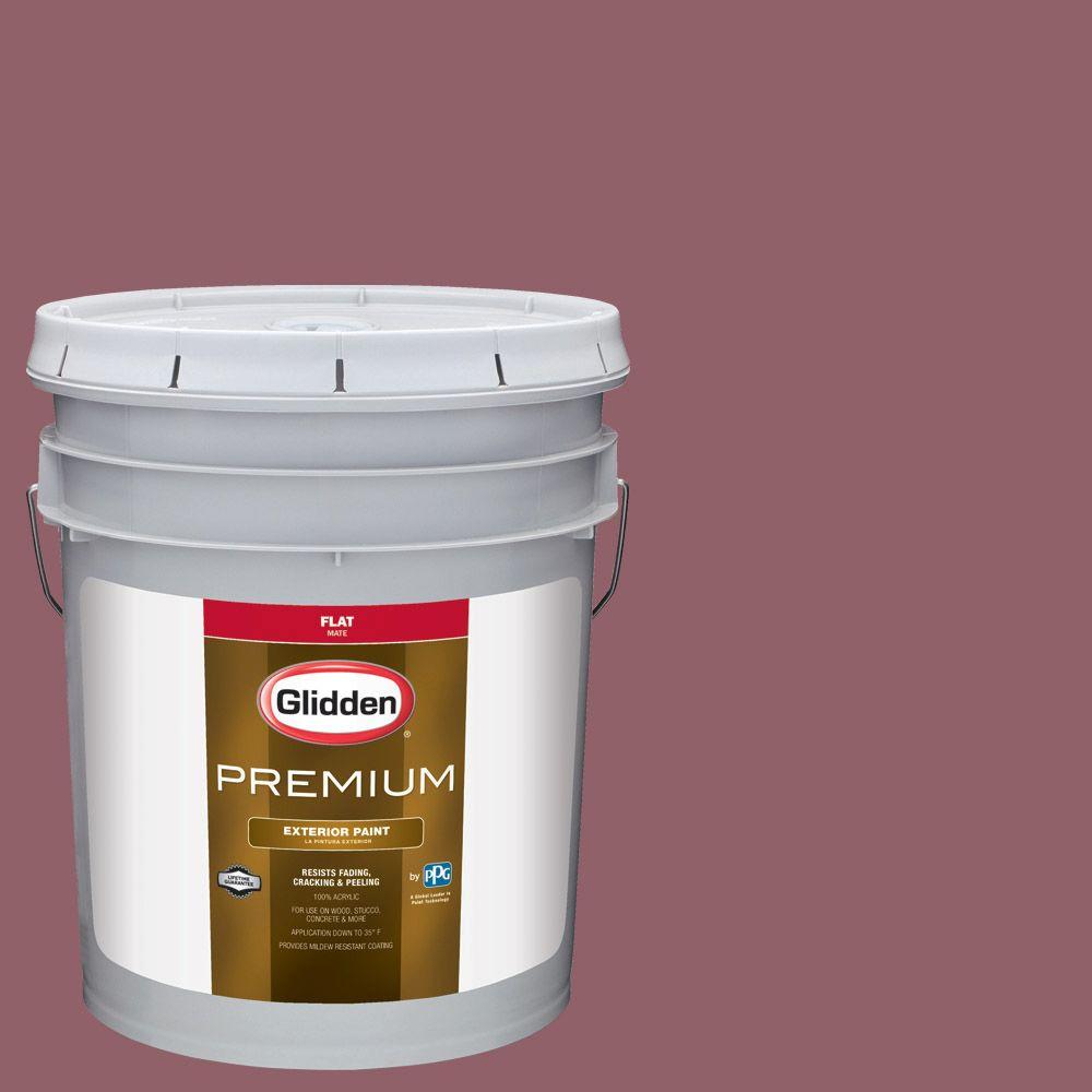 Glidden Premium 5-gal. #HDGR25D Colonial Brick Red Flat Latex Exterior