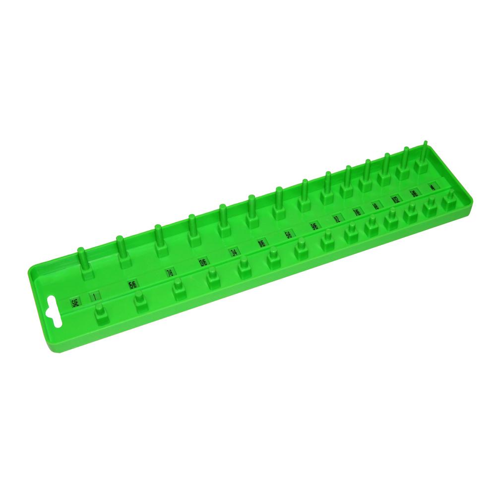 UPC 097257672623 product image for Grand Rapids Industrial Products Grip 3/8 in. No Compartments Socket Tray, Green | upcitemdb.com