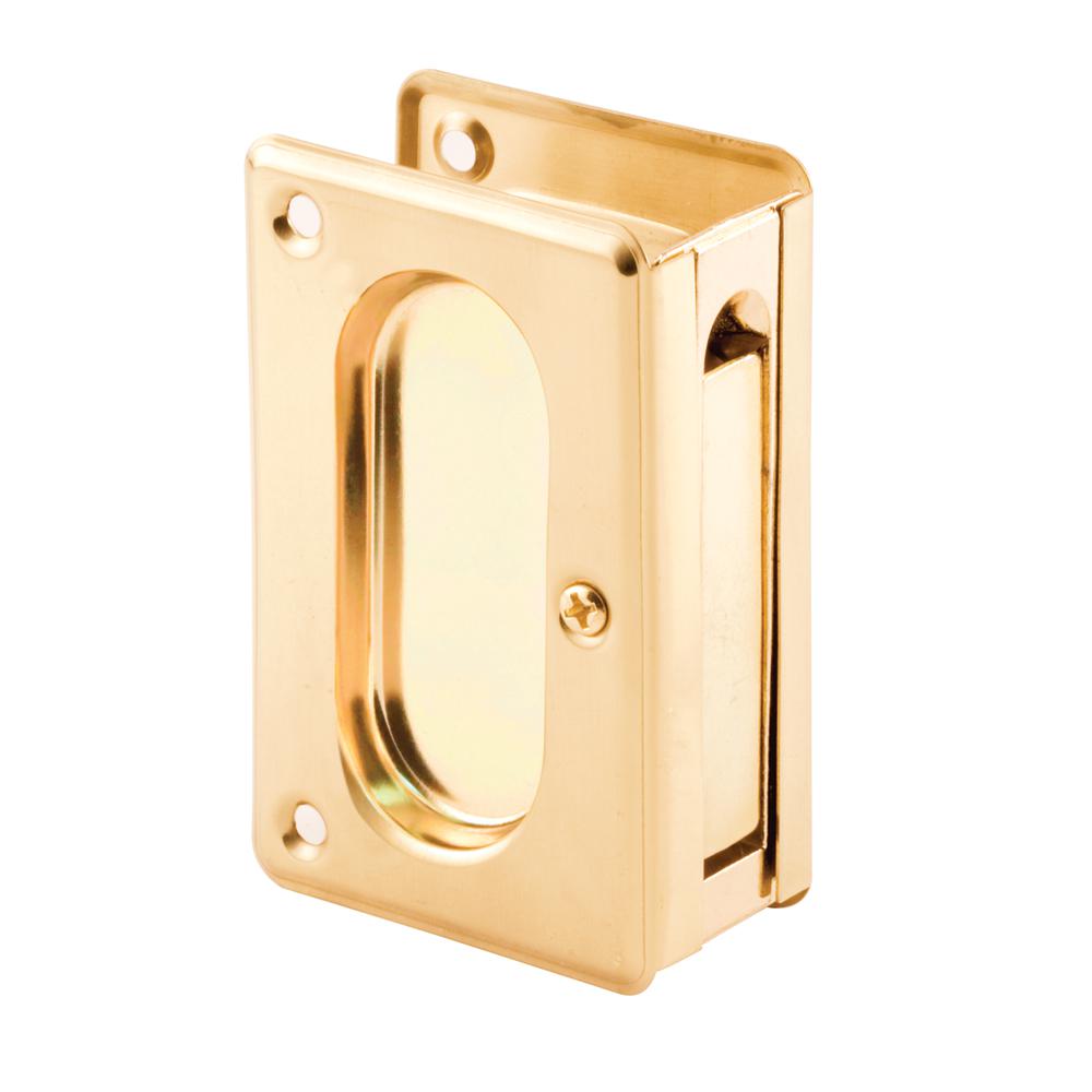PrimeLine 33/4 in. Brass Pocket Door Passage PullN 7361 The Home Depot