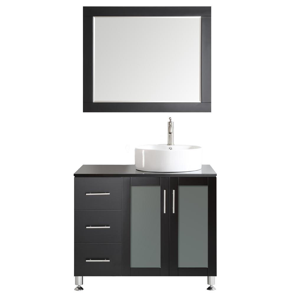 Vinnova Tuscany 36 in. W x 22 in. D x 30 in. H Vanity in Espresso with