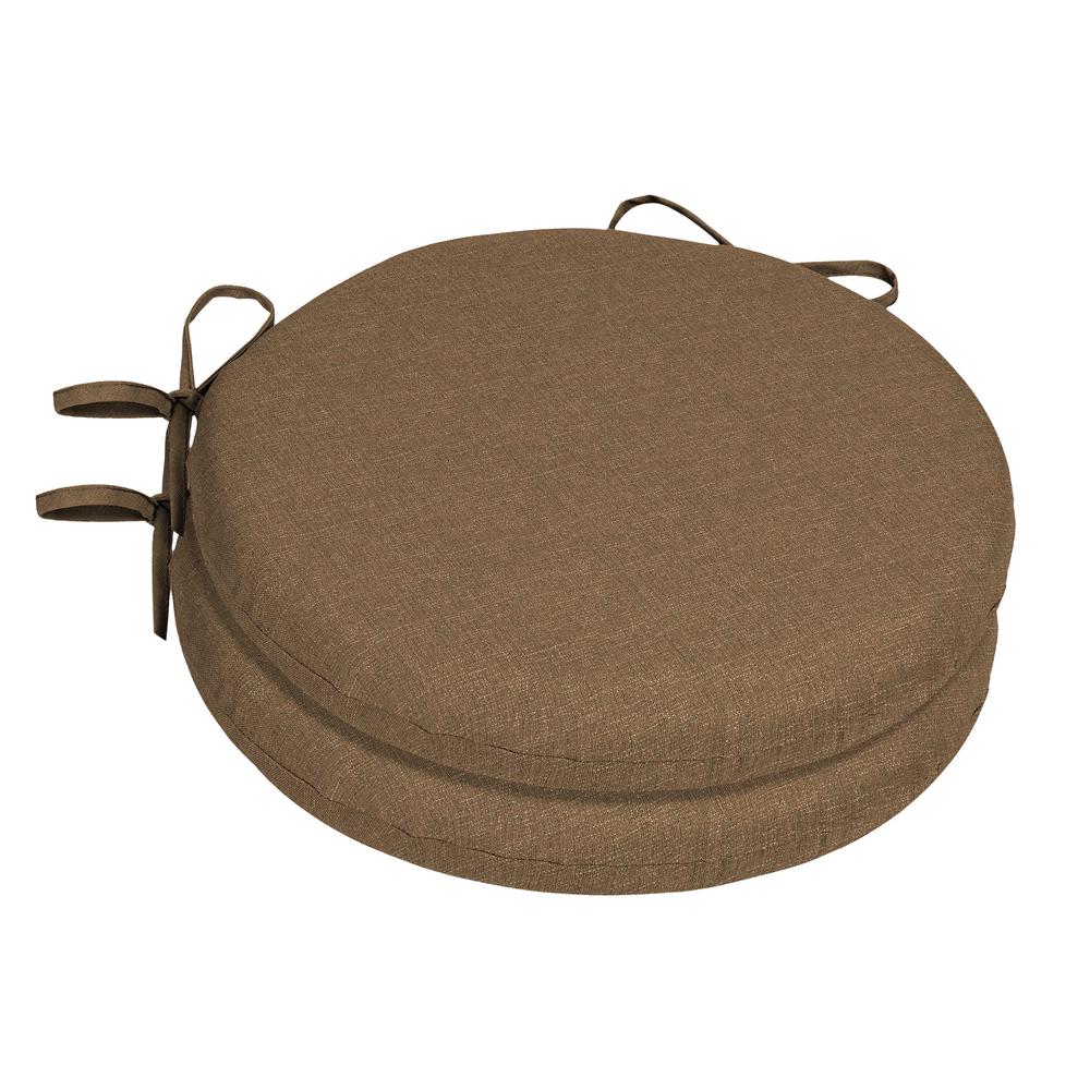 Home Decorators Collection 15 X 15 Sunbrella Cast Teak Round Outdoor Chair Cushion 2 Pack Ah1z460b D9d2 The Home Depot