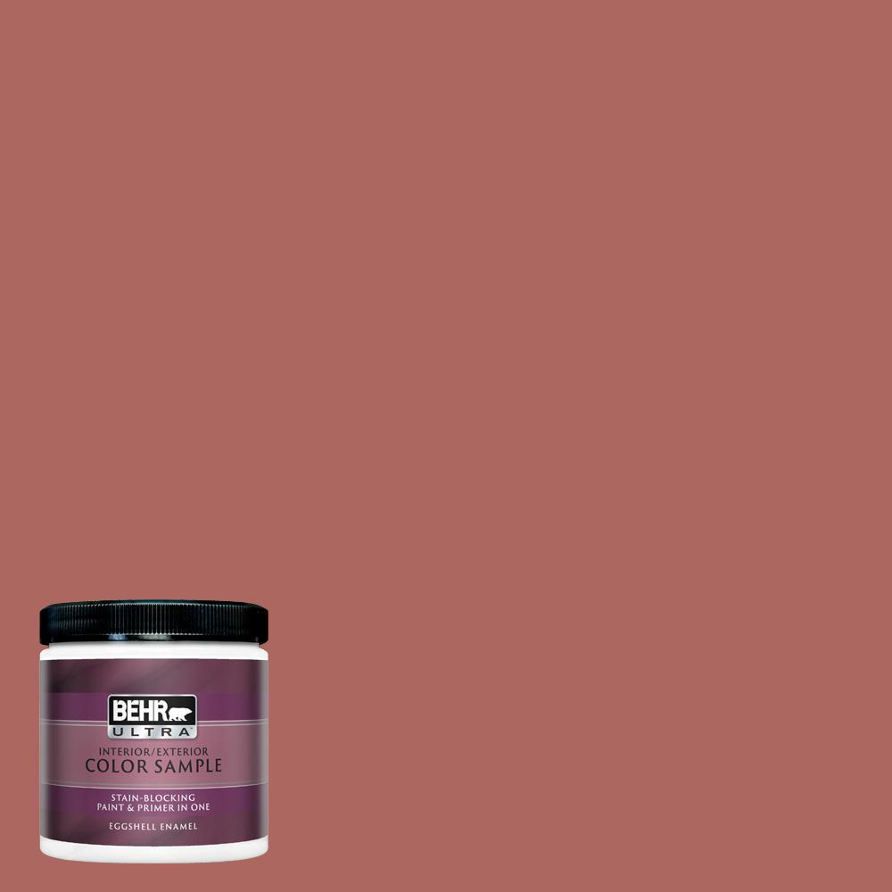 Behr Ultra 8 Oz Ppu2 13 Colonial Brick Eggshell Enamel Interior Paint And Primer In One Sample