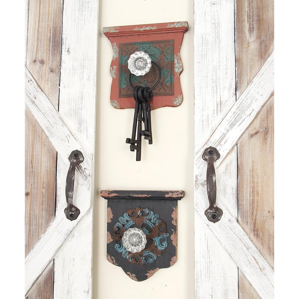 Orted Colors Wall Mounted Hooks Storage Organization The 8 In W X H Wood Mini Shelf And Acrylic
