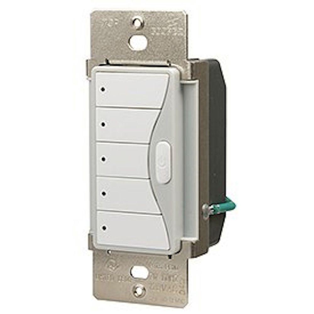 Eaton Aspire 120-Volt RF Wall Mount 5-Scene LED Keypad, Silver Granite by Eaton