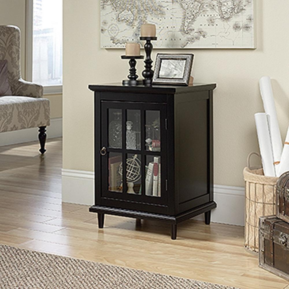 Sauder Barrister Lane Black End Side Table 420174 The Home Depot Sauder Barrister Lane Black End Side Table