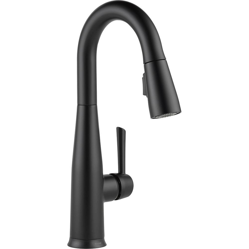 Delta Essa Touch2O Technology SingleHandle Bar Faucet in Matte Black with MagnaTite Docking