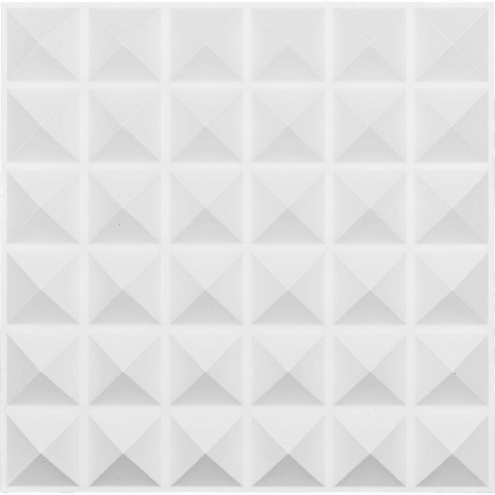 Ekena Millwork WP20X20ABWH-CASE-10 Aberdeen Design Pack of 10 Tiles 26 Sq Ft Decorative 3D Wall Panels White