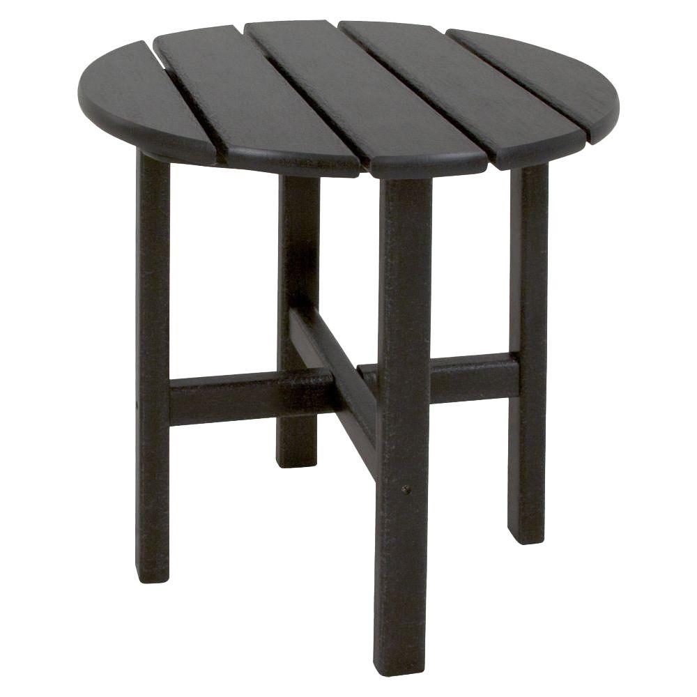 Ivy Terrace Classics 18 in. Black Round Patio Side TableIVRT18BL The