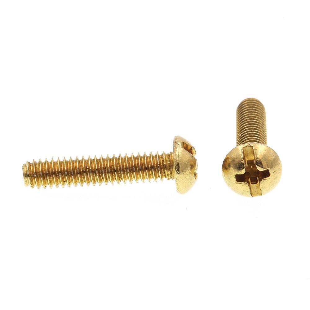 Schrauben 832 x 2" Solid Brass Machine Screws Flat Head Slotted