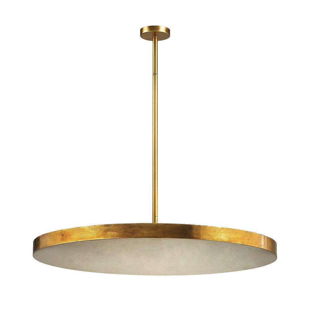 Titan Lighting Laigne 4 Light Gold Leaf Disc Pendant Tn 999720 The Titan Lighting Laigne 4 Light Gold Leaf Disc Pendant