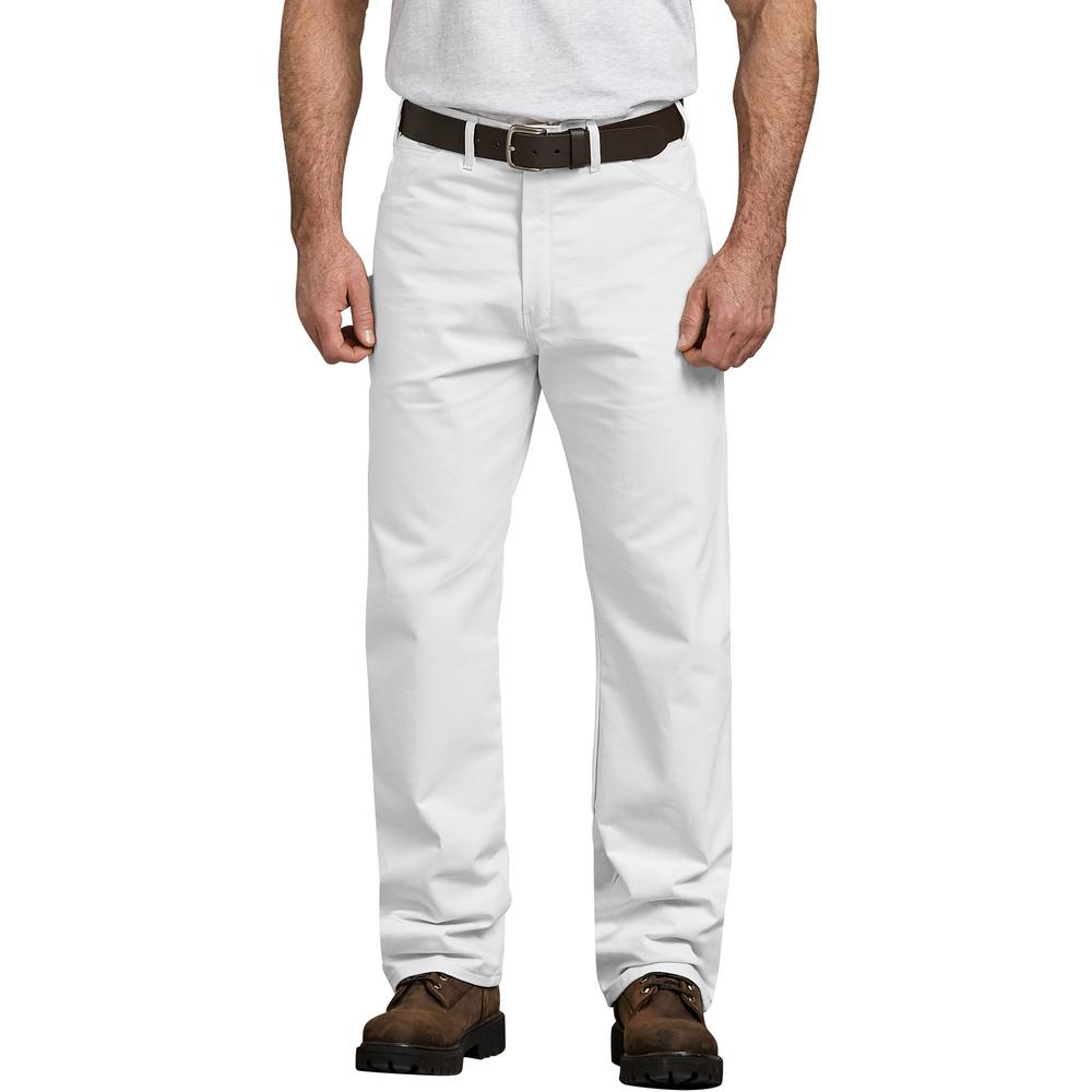 White Relaxed Fit Straight Leg Cotton 