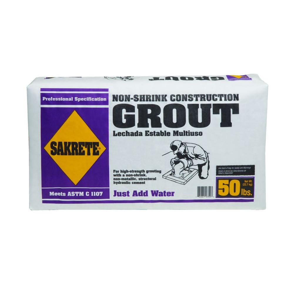 SAKRETE 50 lb. Non-Shrink Construction Grout Concrete Mix-100033428