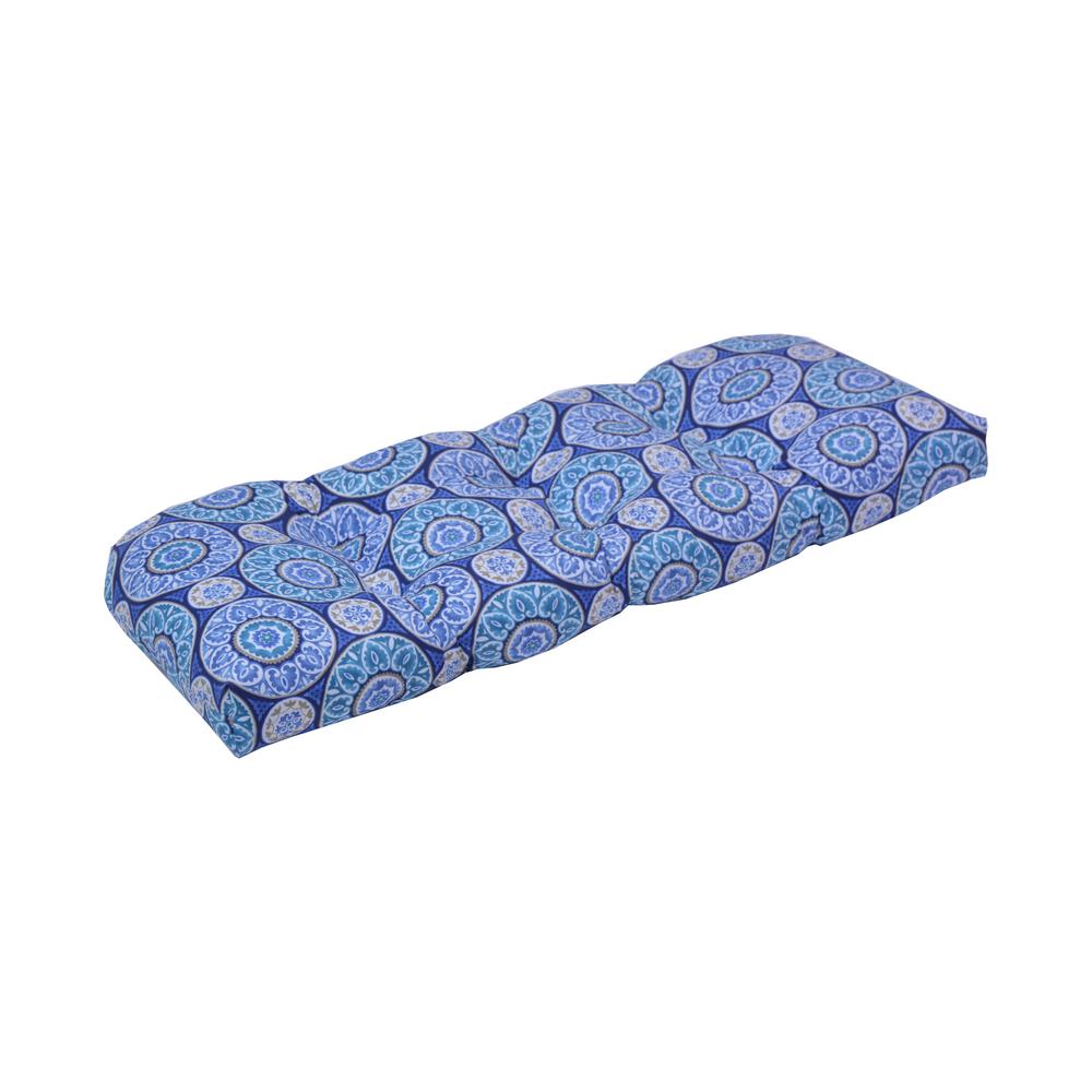 1 Outdoor Patio Bench Cushion ~ Purple Floral ~ 17 x 46 x 3.25 **NEW**